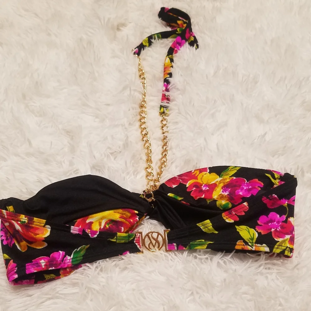 Victoria's Secret Vintage 2013 Floral Chain Bikini